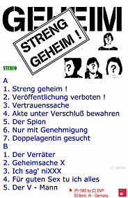 Geheim - Cassette Streng geheim